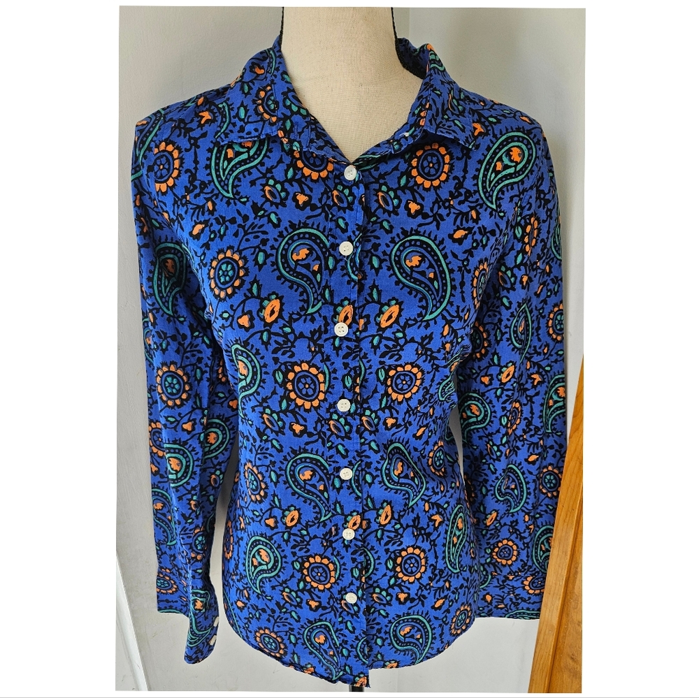 J. Crew 'Perfect Shirt', Button-Down Paisley Shirt, Size Small